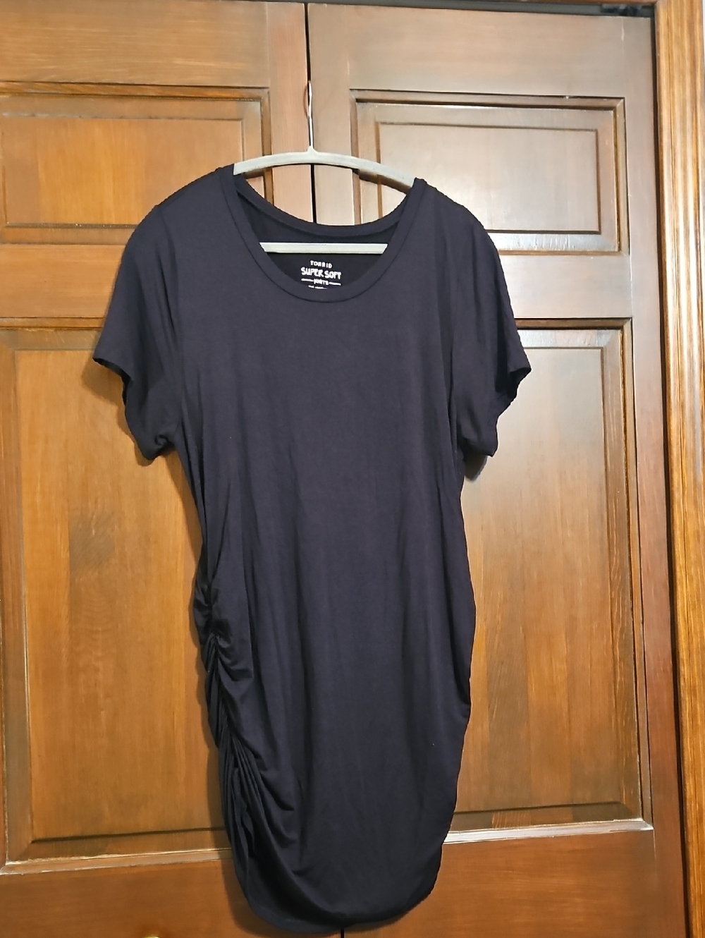 Torrid Rouched Short Sleeved Shirt